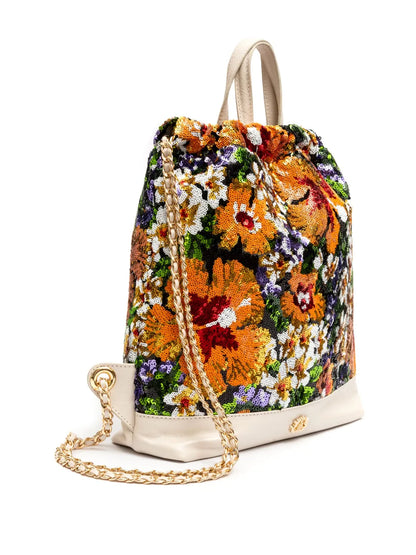 Islasequin-embellished floral backpack floriamart.shop