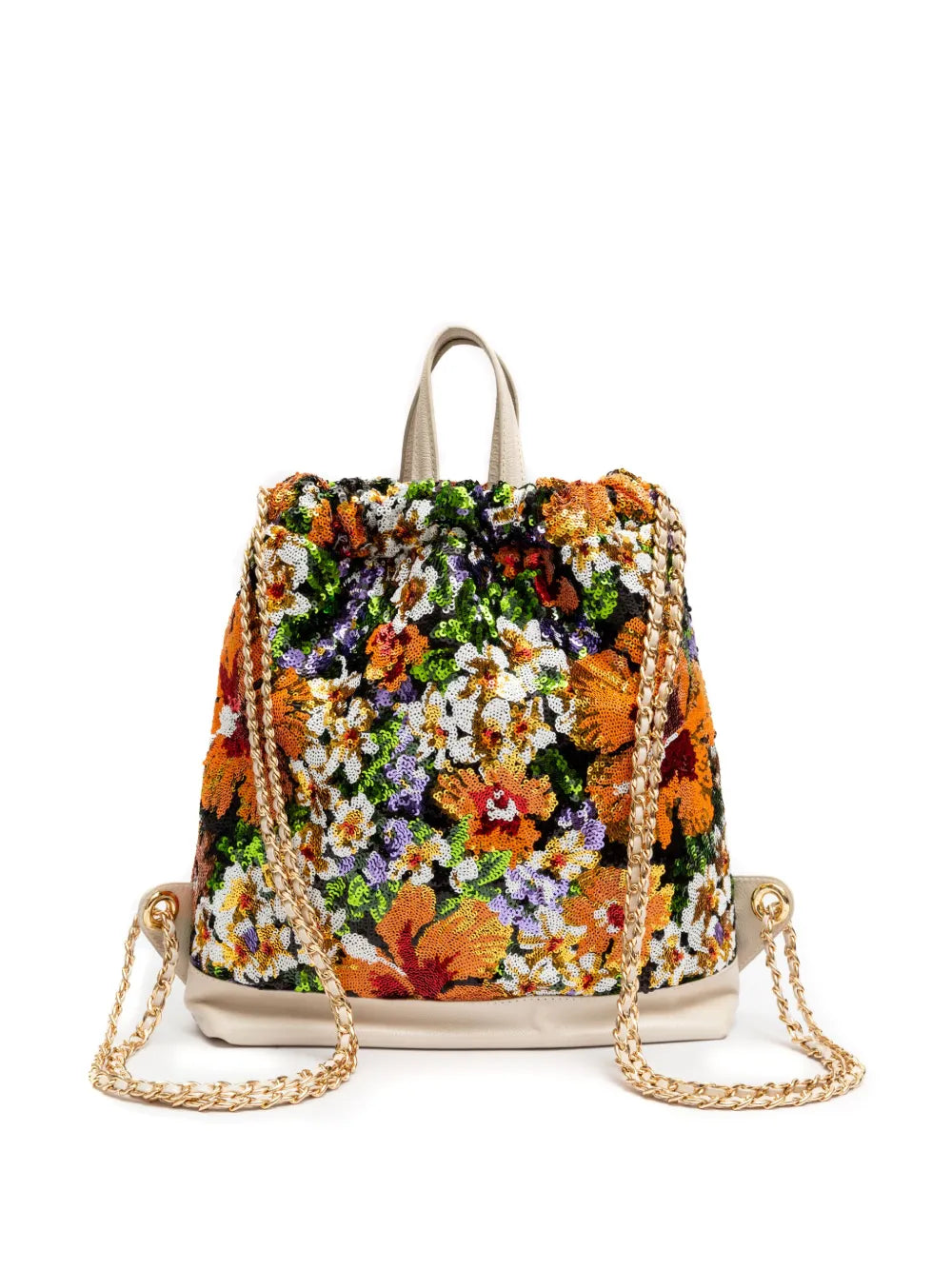 Islasequin-embellished floral backpack floriamart.shop