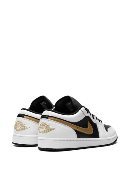 Air Jordan 1 Low Gold Swoosh Sneakers