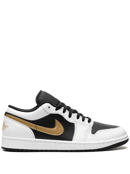 Air Jordan 1 Low Gold Swoosh Sneakers