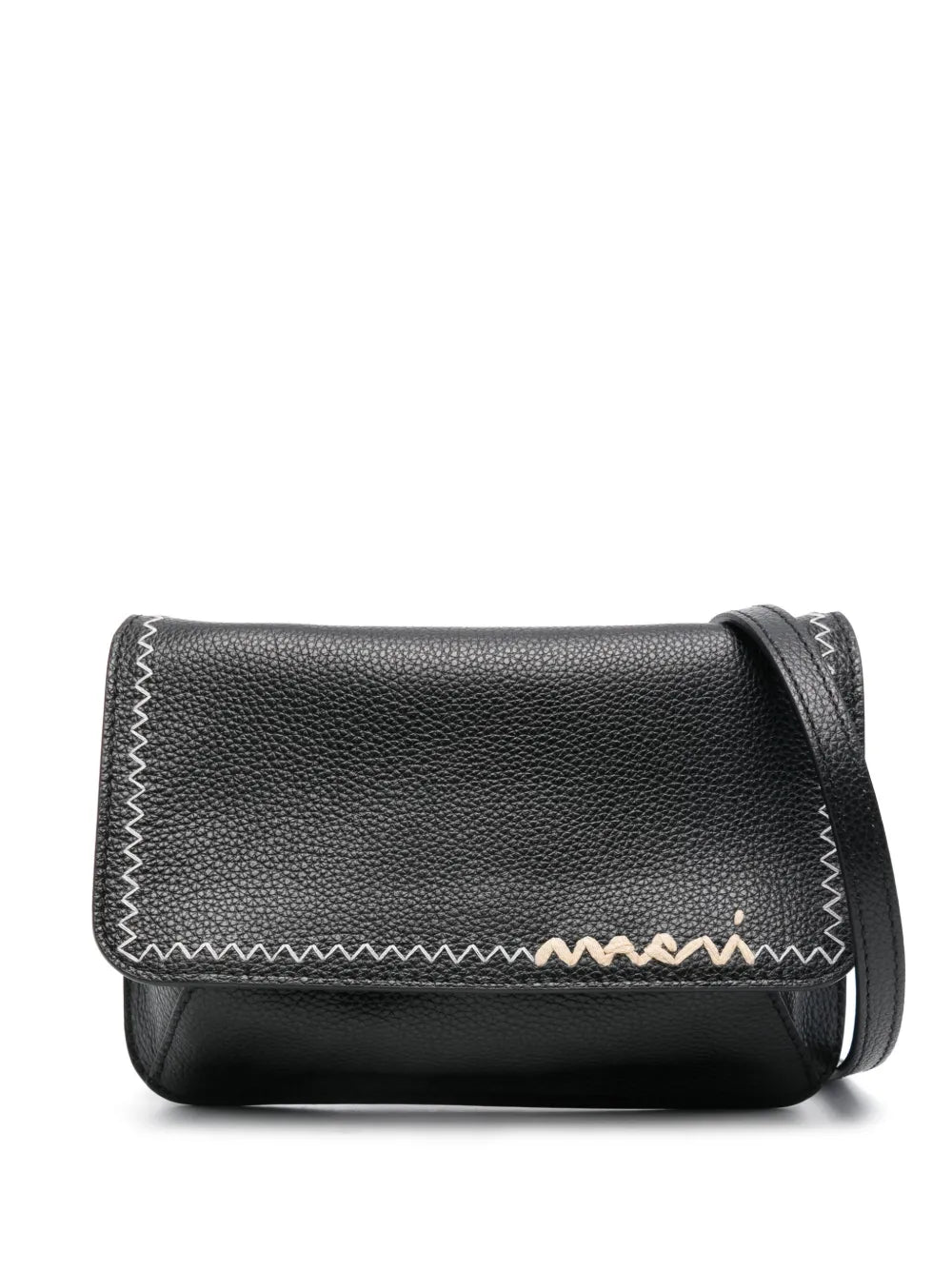 Marnilogo-embroidered mini bag