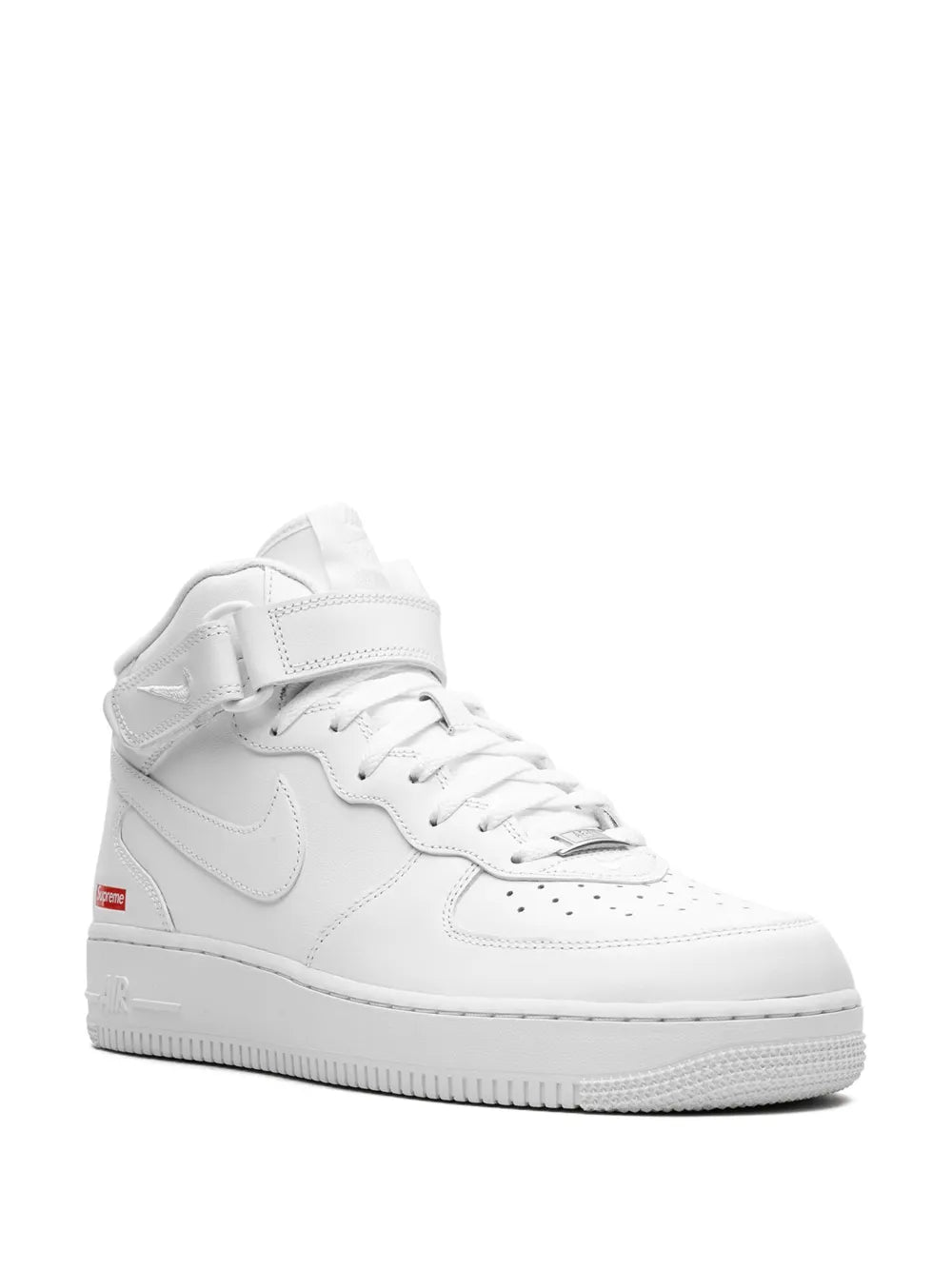 Nike X Supreme Air Force 1 Mid Mini Box Logo White Sneakers floriamart.shop