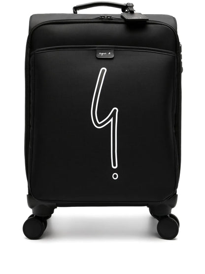 agn b. logo-print trolley bag floriamart.shop