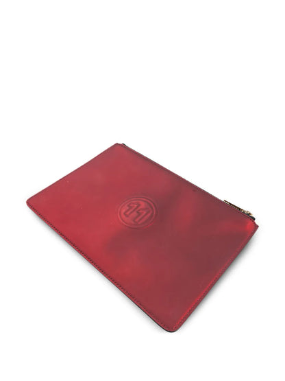 Maison Margielametallic leather clutch