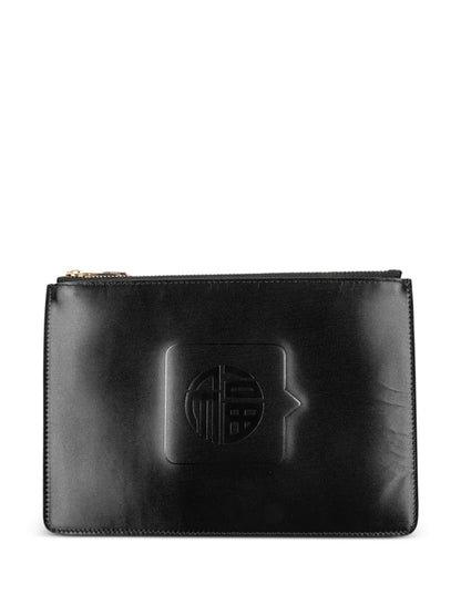 Maison Margielametallic leather clutch