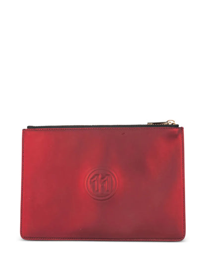 Maison Margielametallic leather clutch
