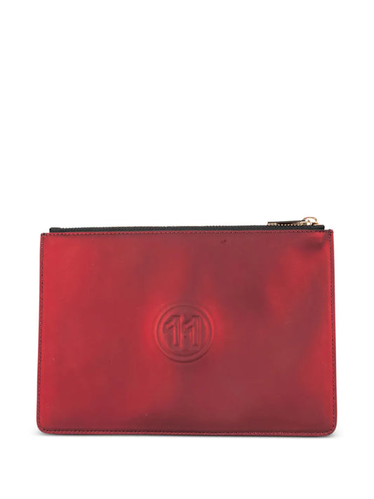 Maison Margielametallic leather clutch
