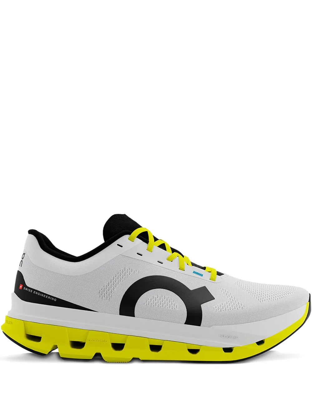 On Running Cloudflow 5 White/Lime Sneakers floriamart.shop