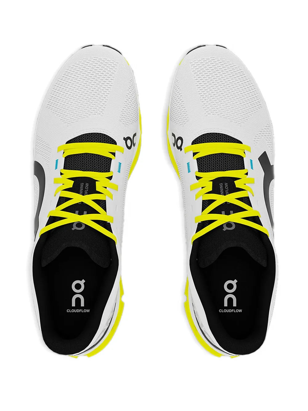 On Running Cloudflow 5 White/Lime Sneakers floriamart.shop