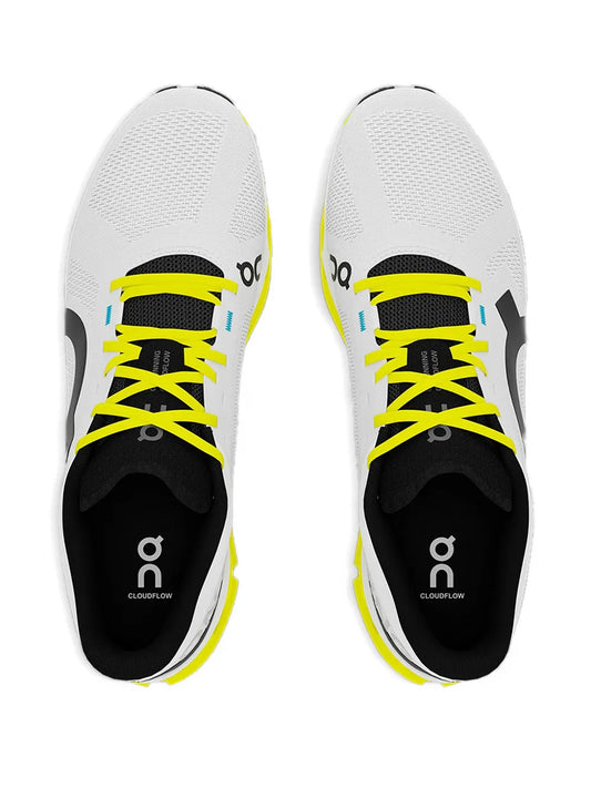 On Running Cloudflow 5 White/Lime Sneakers floriamart.shop