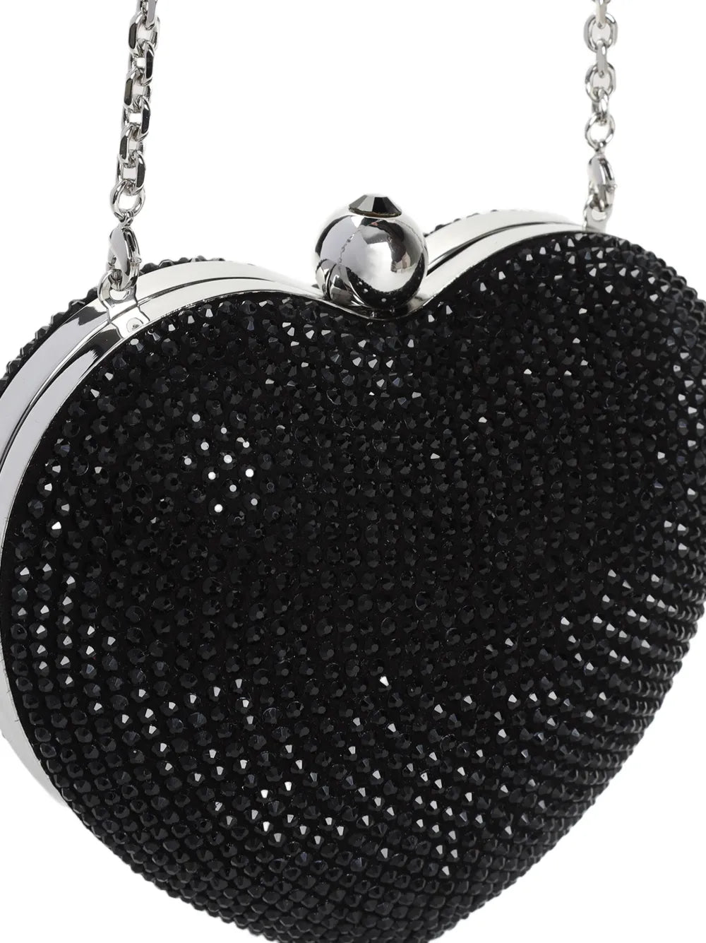 MACH & MACHcrystal heart clutch bag