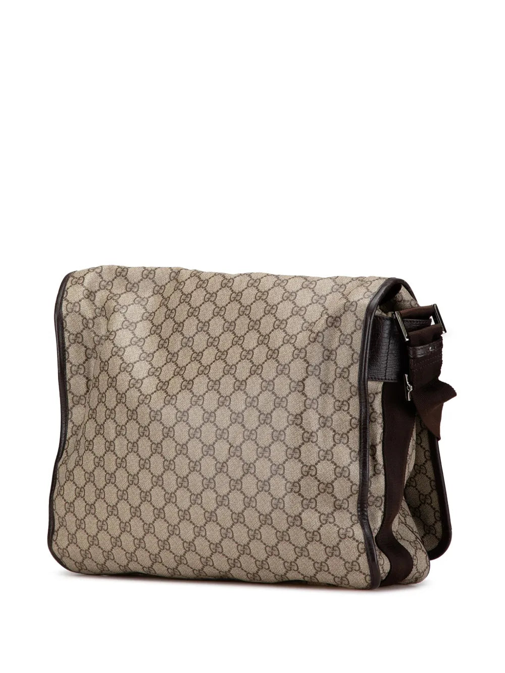 Pre-OwnedGucci Pre-Owned2000-2015 Large GG Supreme Flap Messenger Bag crossbody bag