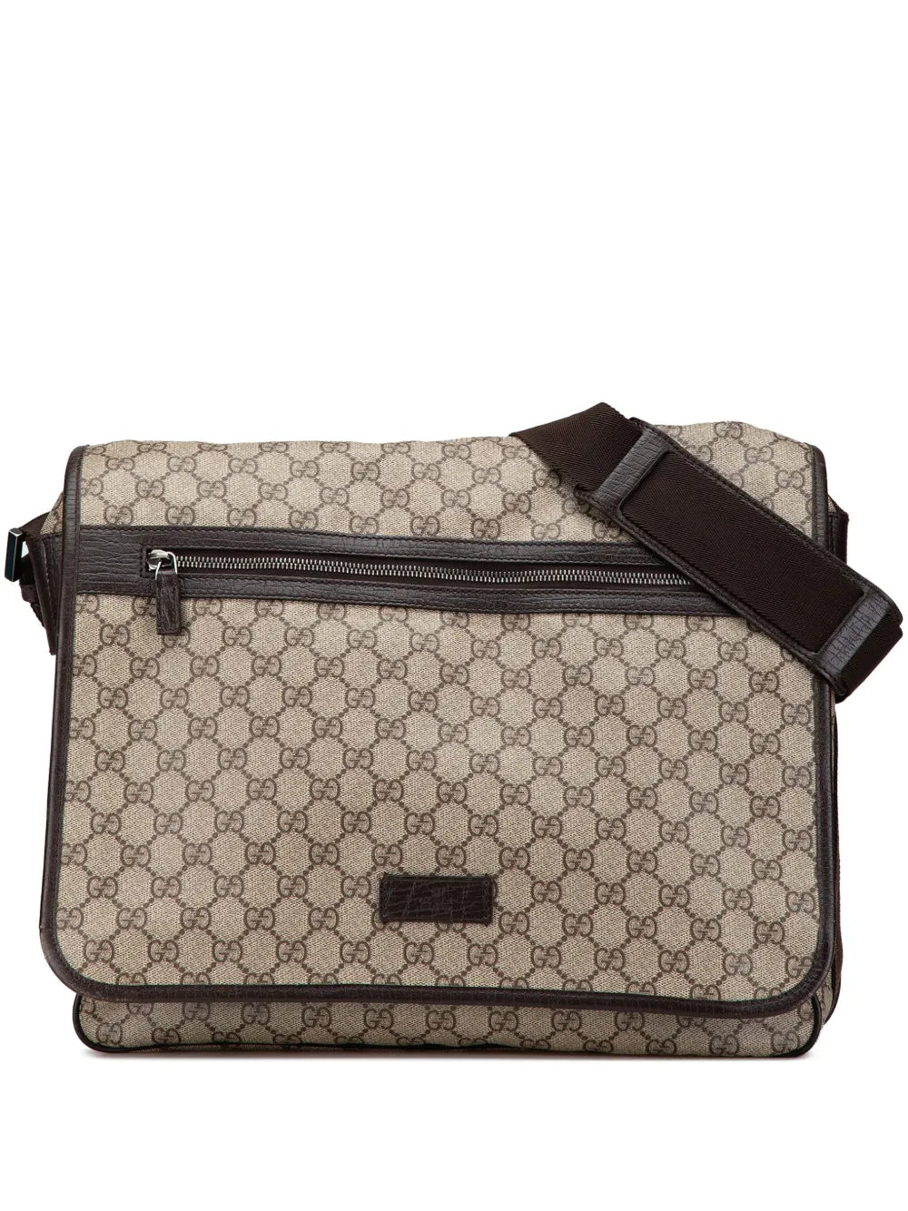 Pre-OwnedGucci Pre-Owned2000-2015 Large GG Supreme Flap Messenger Bag crossbody bag
