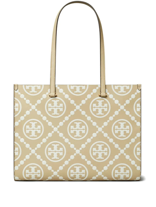 Tory BurchT Monogram-embossed tote bag