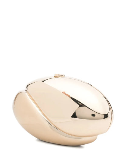 SimkhaiAmeera metallic-effect oval clutch