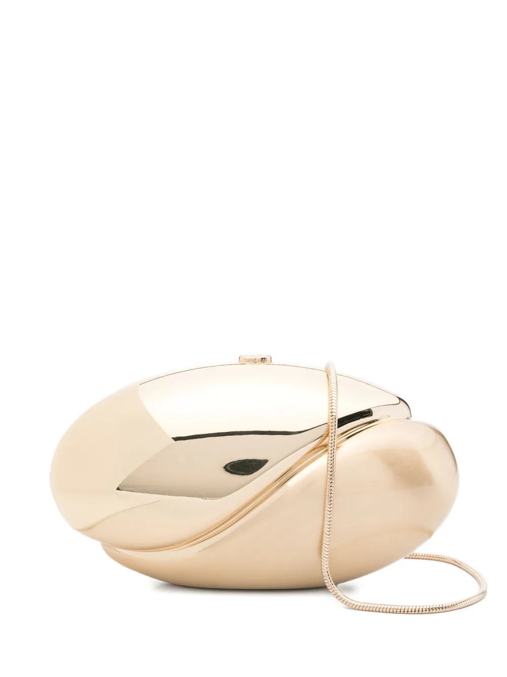 SimkhaiAmeera metallic-effect oval clutch