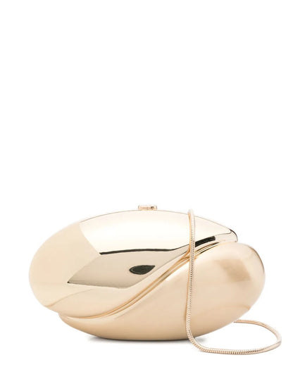 SimkhaiAmeera metallic-effect oval clutch
