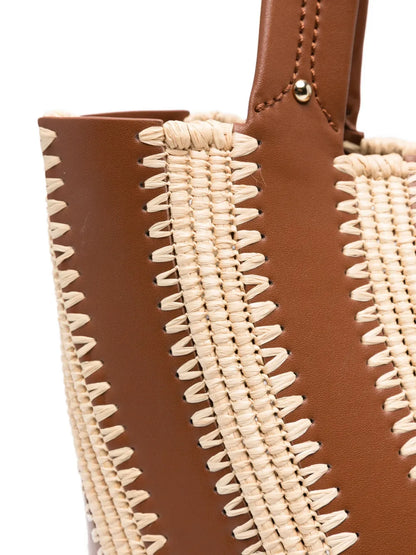SimkhaiTalia raffia-leather bucket bag