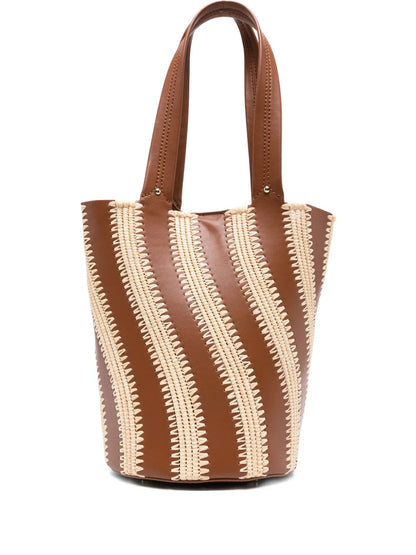 SimkhaiTalia raffia-leather bucket bag