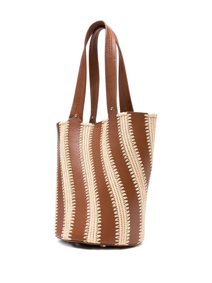 SimkhaiTalia raffia-leather bucket bag