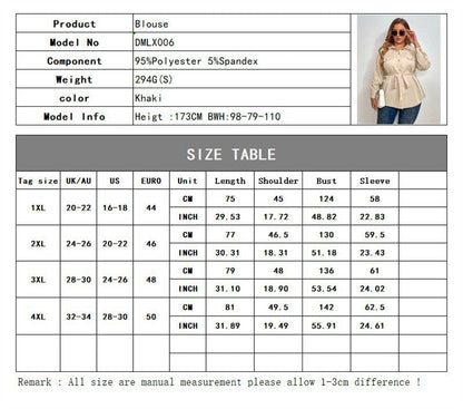 Plus Size Fat Women Blouse Shirt Ladies Tops floriamart