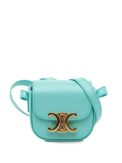 Pre-OwnedCeline Pre-Owned2021 Mini Shiny Calfskin Triomphe crossbody bag