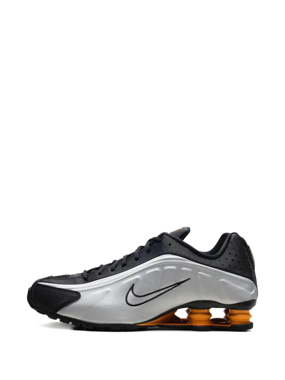 Nike Shox R4 Black/Vast Grey/Bright Mandarin/Metallic Silver Sneakers floriamart.shop