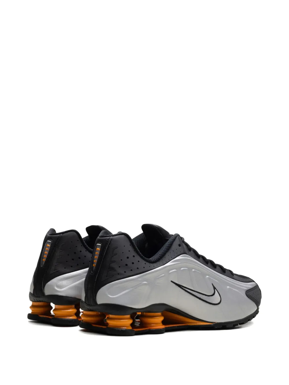 Nike Shox R4 Black/Vast Grey/Bright Mandarin/Metallic Silver Sneakers floriamart.shop