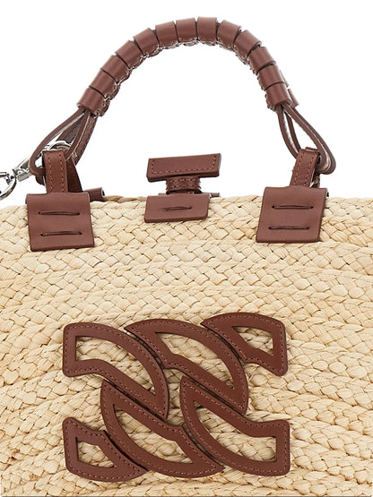 CasadeiPanara woven straw tote bag