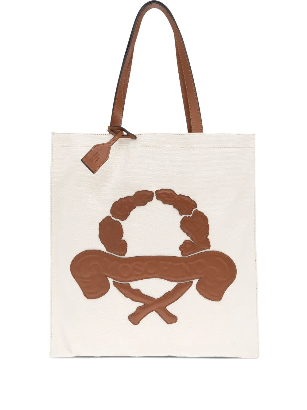 Moschinologo-debossed shoulder bag