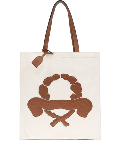 Moschinologo-debossed shoulder bag