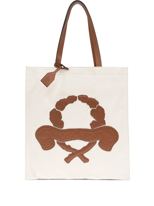 Moschinologo-debossed shoulder bag