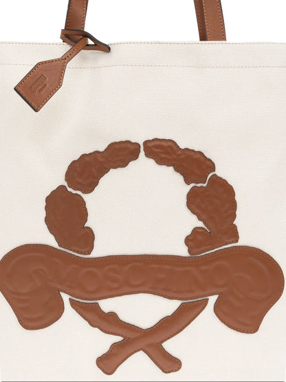 Moschinologo-debossed shoulder bag