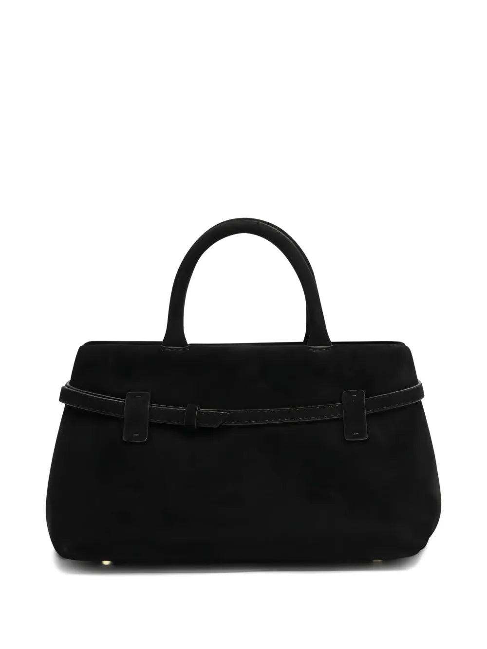 Manu Atelierbuckle-fastening suede tote bag