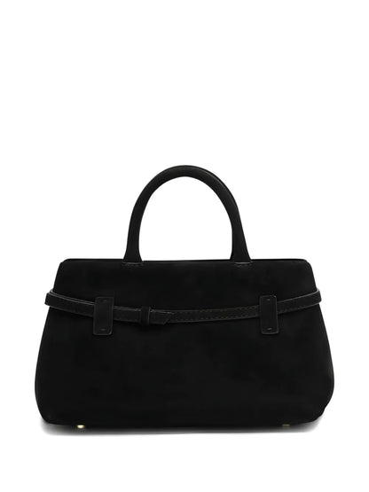 Manu Atelierbuckle-fastening suede tote bag