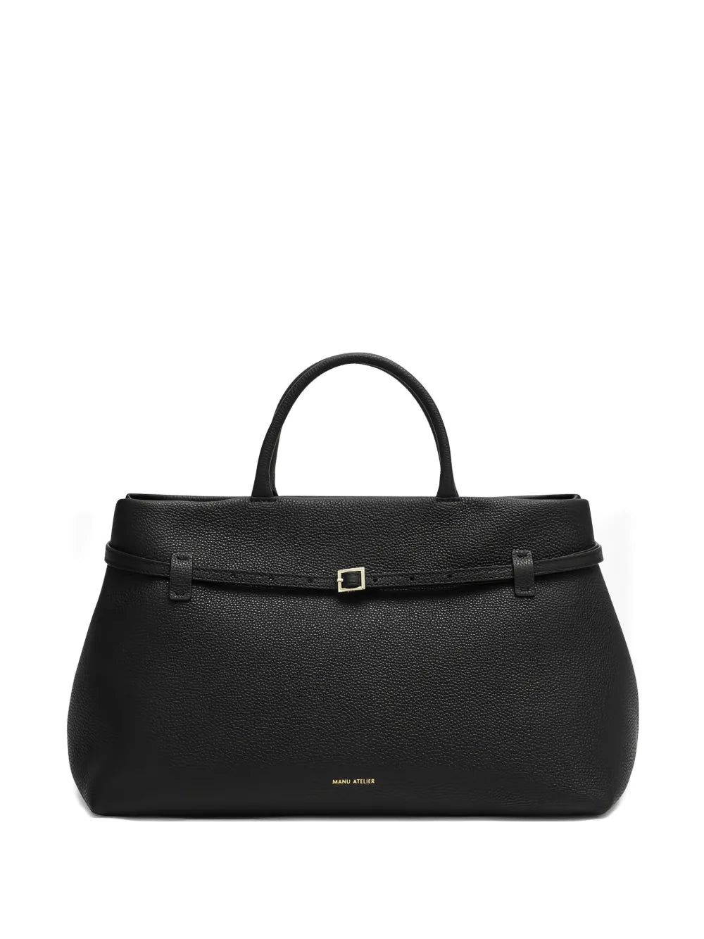 Manu Atelierbuckle-fastening leather tote bag