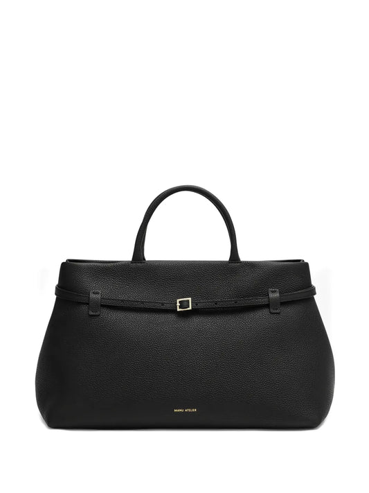 Manu Atelierbuckle-fastening leather tote bag