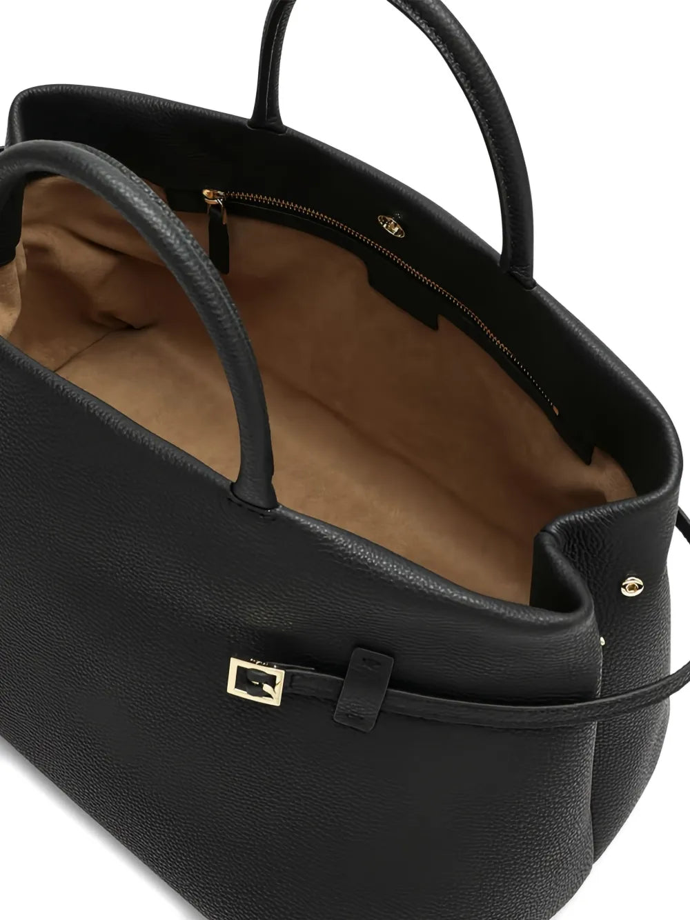 Manu Atelierbuckle-fastening leather tote bag