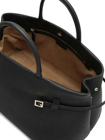 Manu Atelierbuckle-fastening leather tote bag