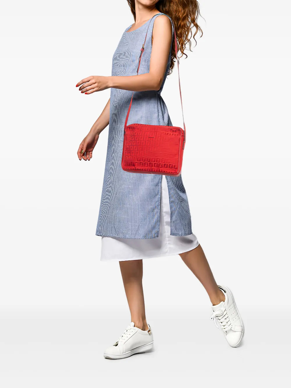 Pre-OwnedFendi Pre-OwnedFF Pattern Leather crossbody bag
