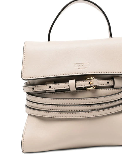 Moschinosmall Tie Me flap-buckle leather bag