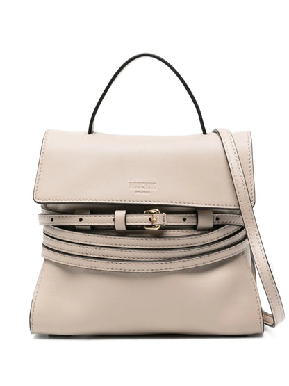 Moschinosmall Tie Me flap-buckle leather bag