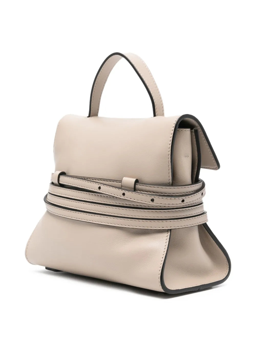 Moschinosmall Tie Me flap-buckle leather bag