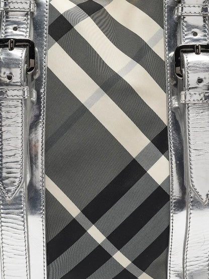Pre-OwnedBurberry Pre-Ownedmedium Silver Beat Victoria tote bag