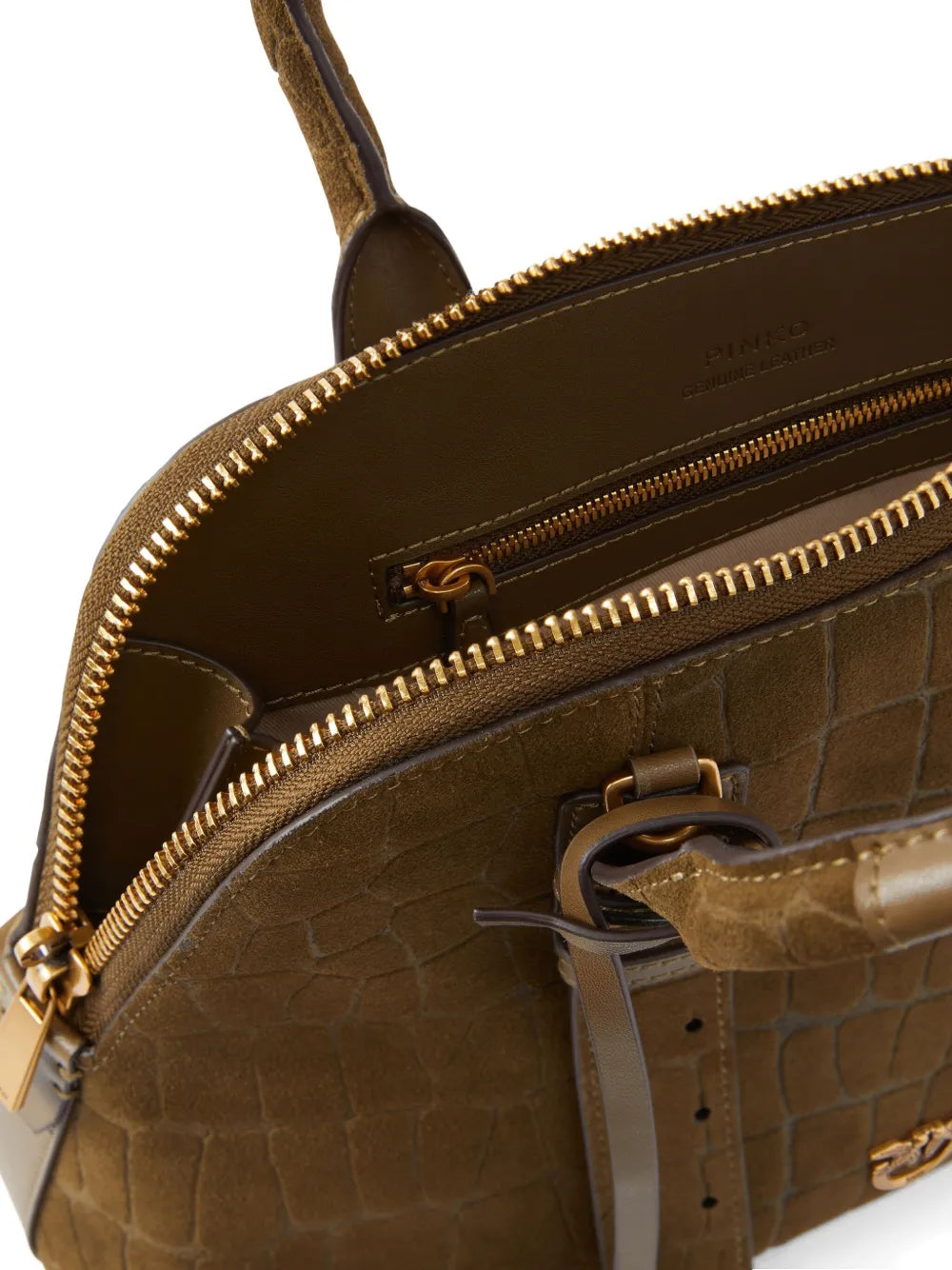 PINKOcrocodile-effect shoulder bag floriamart.shop