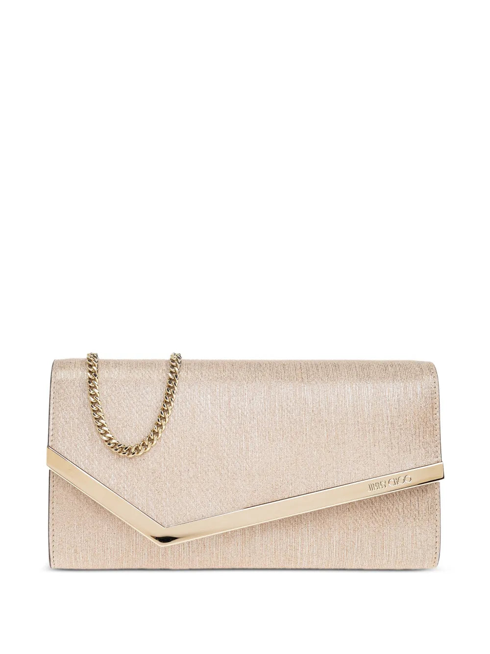 Jimmy Choometallic-leather clutch bag