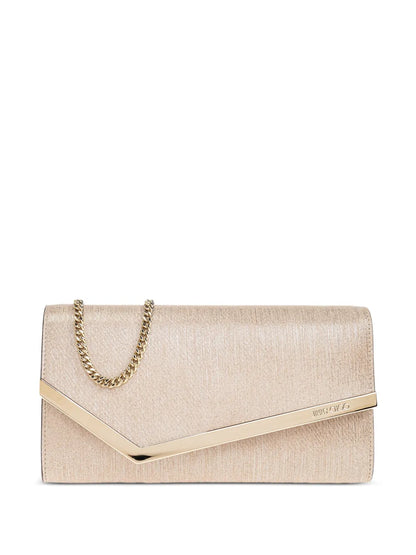Jimmy Choometallic-leather clutch bag