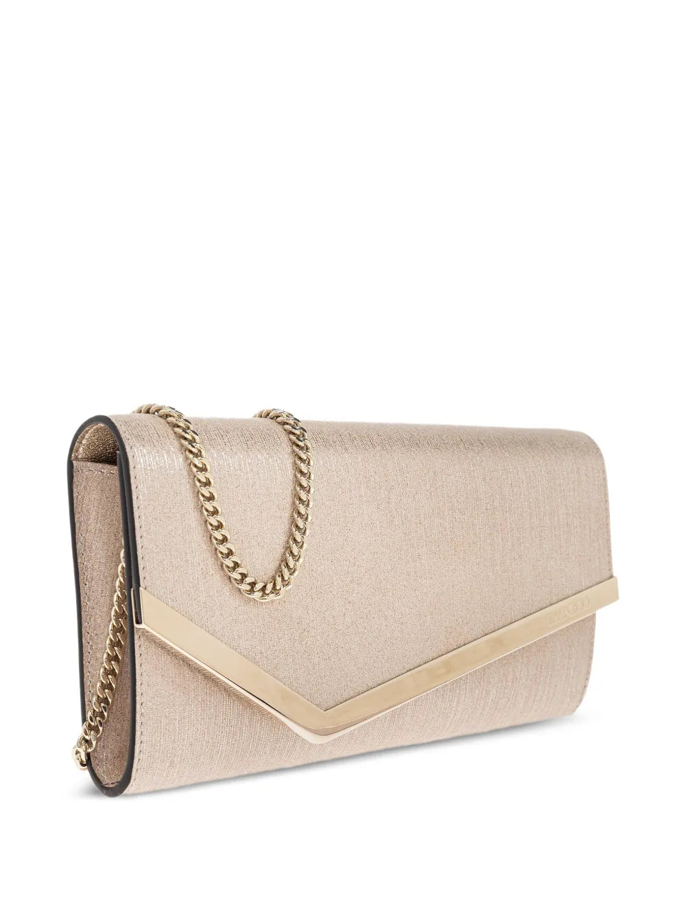 Jimmy Choometallic-leather clutch bag