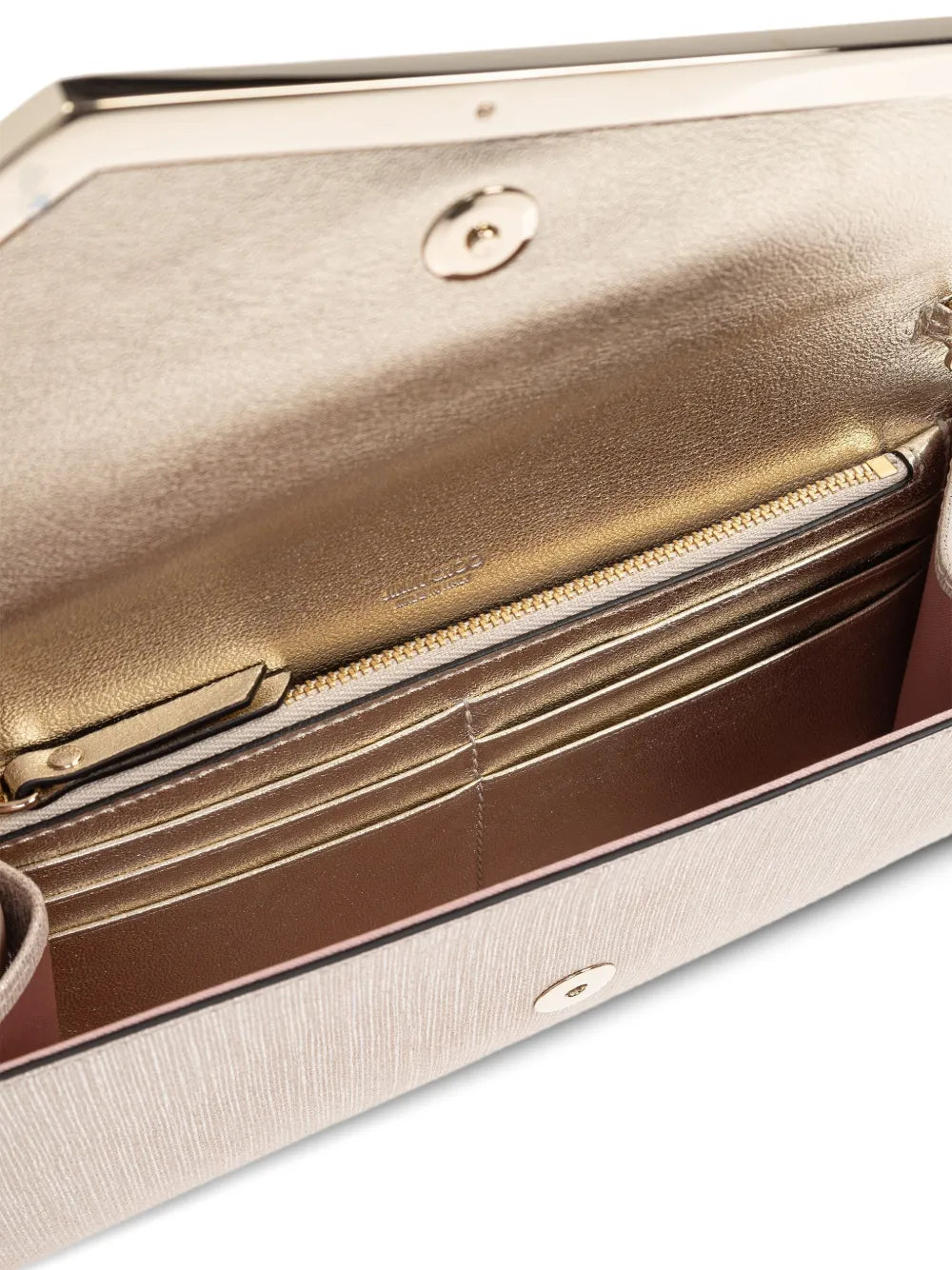 Jimmy Choometallic-leather clutch bag