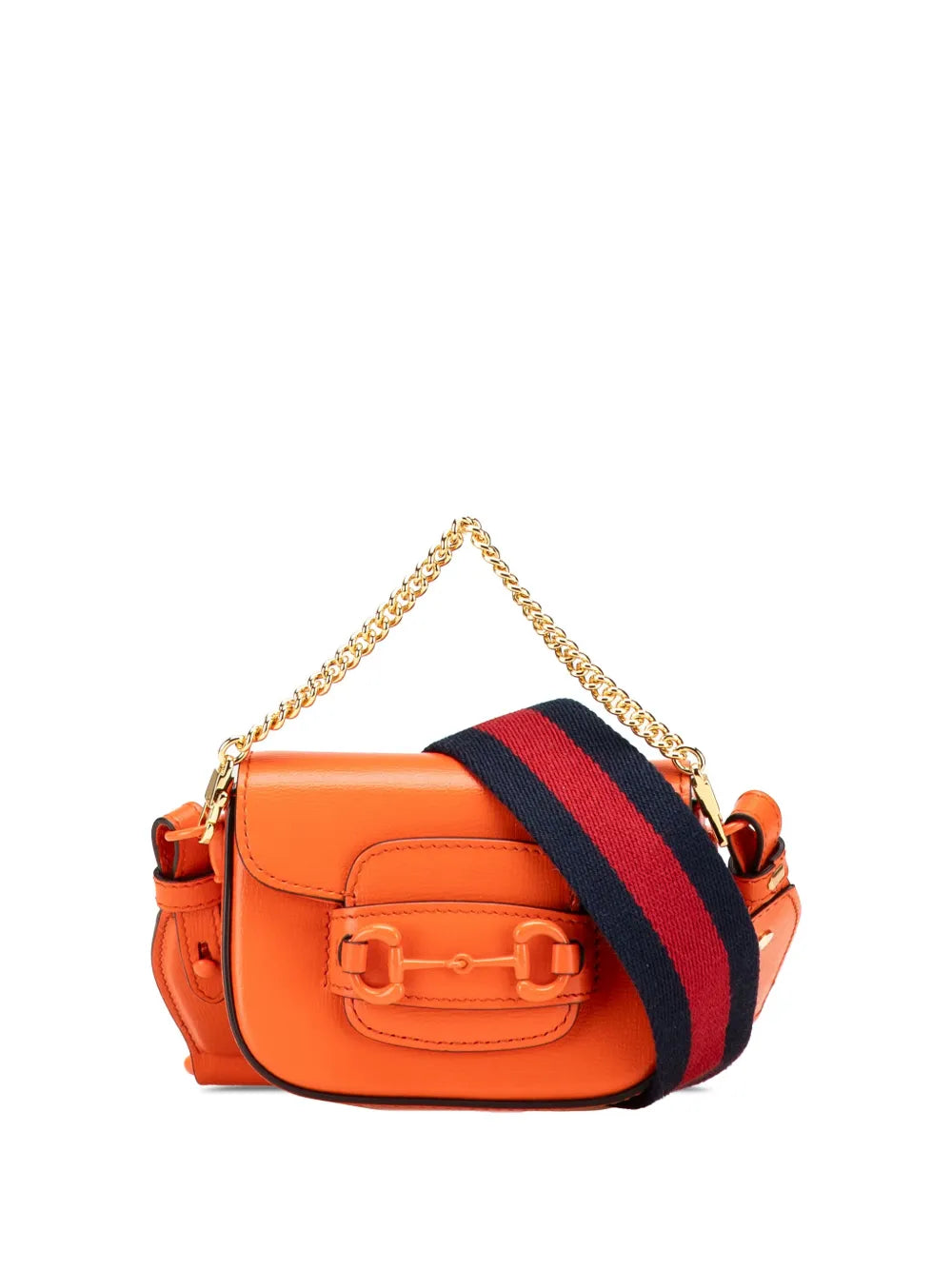 Pre-OwnedGucci Pre-Owned2016-2024 Mini Leather Horsebit 1955 Web satchel